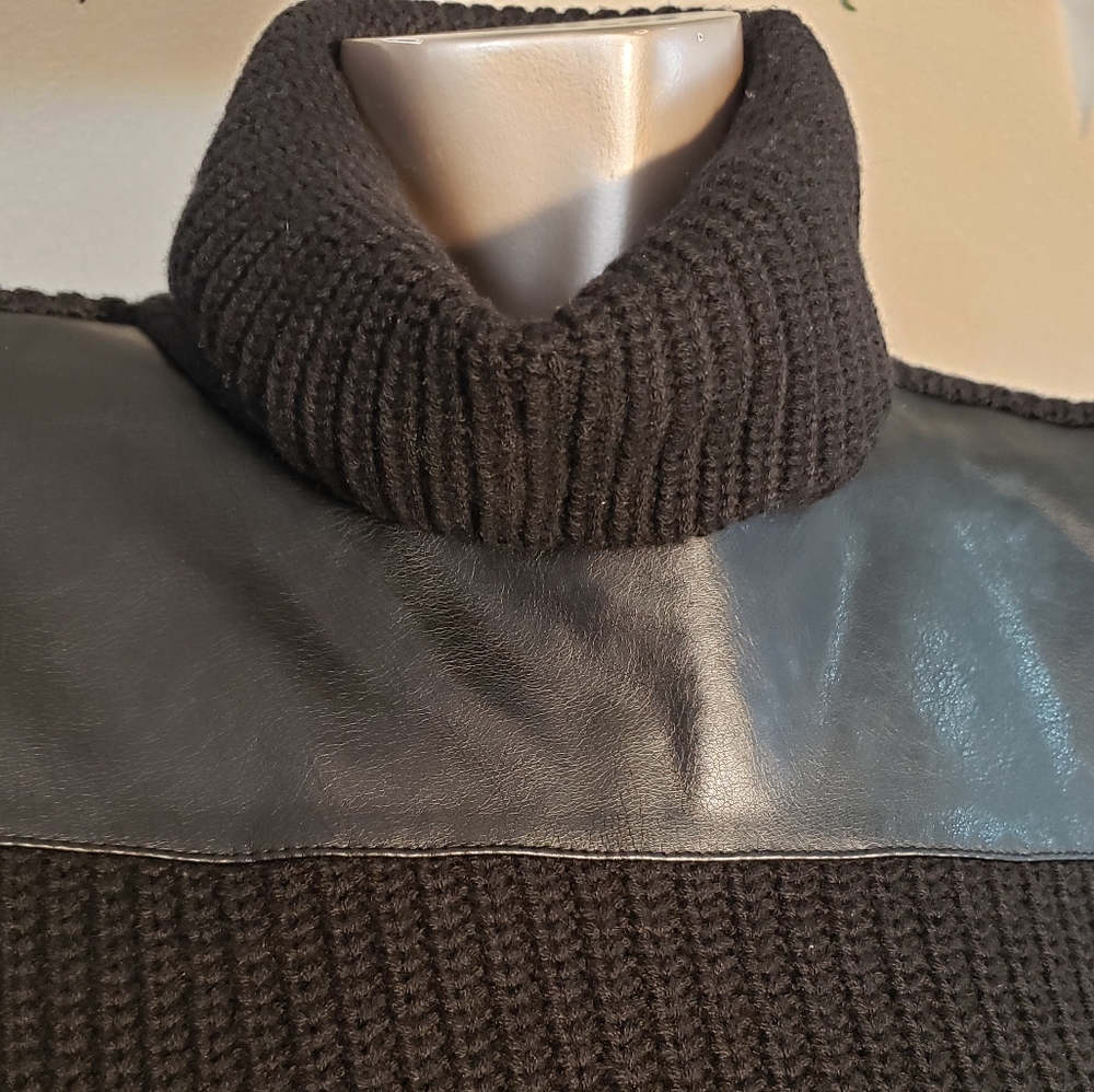 ANN TAYLOR Black Sweater Turtleneck Dress Med or Large PLEASE CHECK PICTURES - Picture 4 of 16